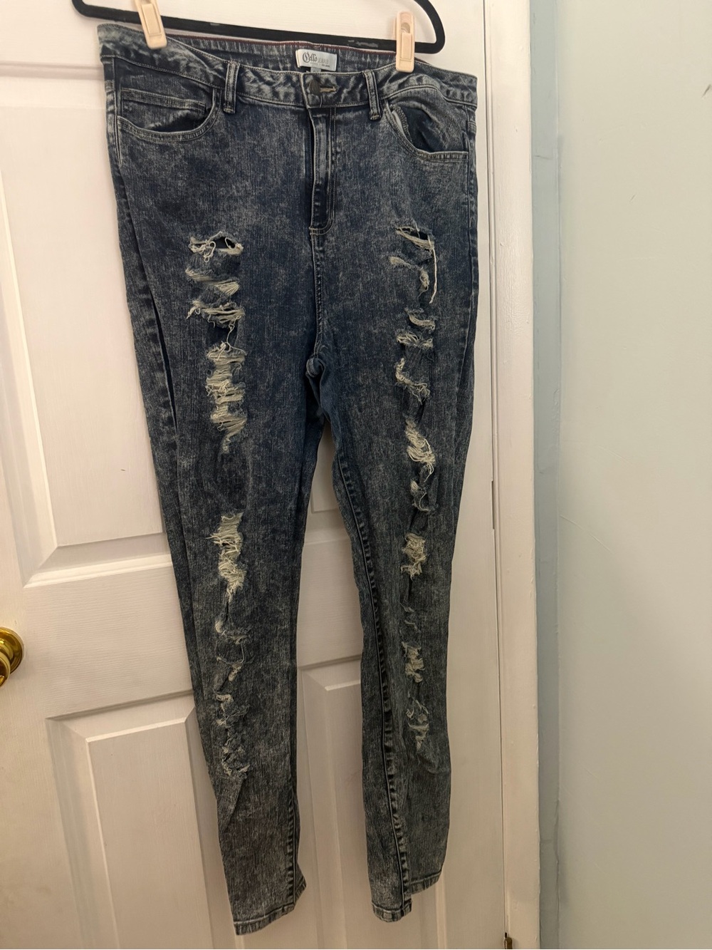 Cello Jeans Size 20 Acid Wash Distressed Skinny Jeans Plus Size